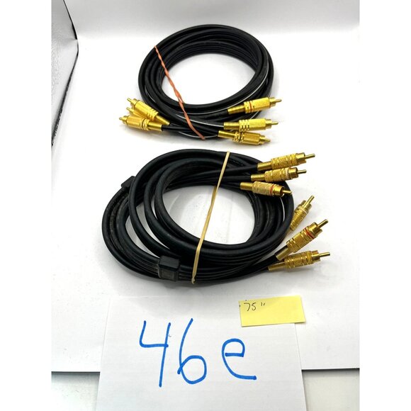 75" Gold-Plated RCA Audio Cables - 2-Pack 46e - Picture 4 of 4
